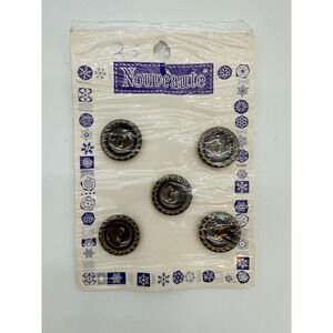 Nouveaute Sewing Buttons Unisex‎ Vintage Decorative Textured Bronze 5 Count